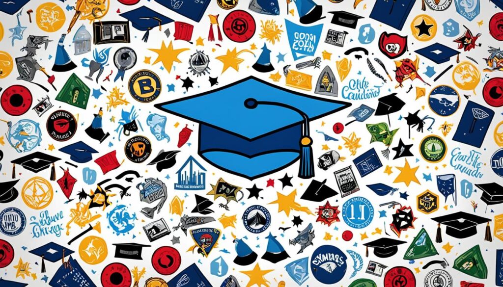 Fandom-inspired graduation cap designs