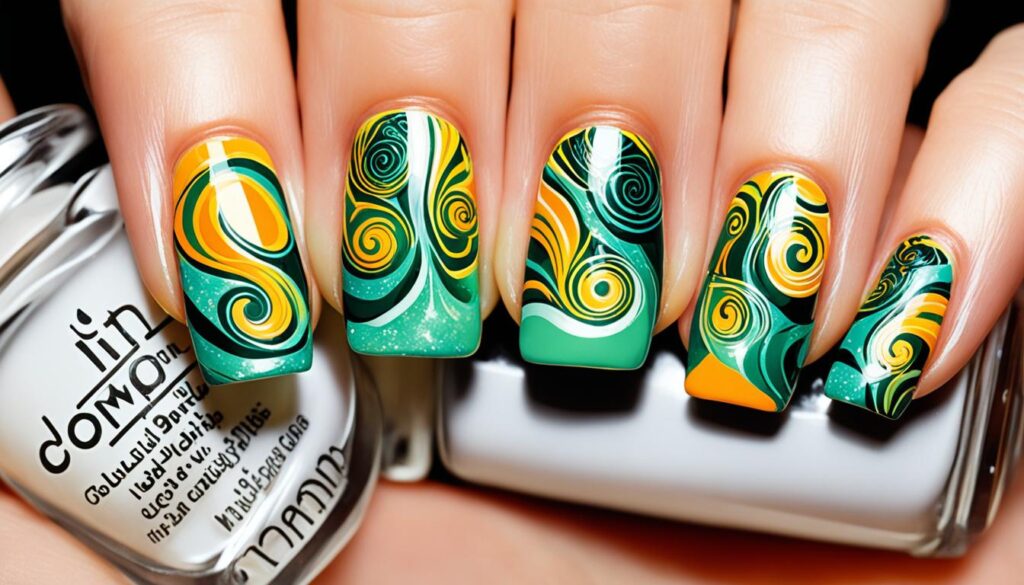 Groovy '70s Wavy Nail Art