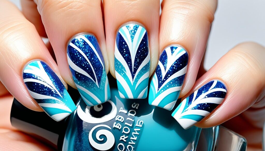 blue nail art designs