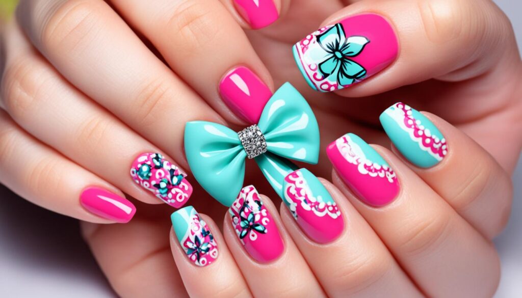 bow nail accent