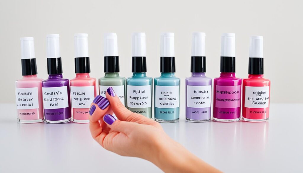 choosing nail polish shades that dry faster