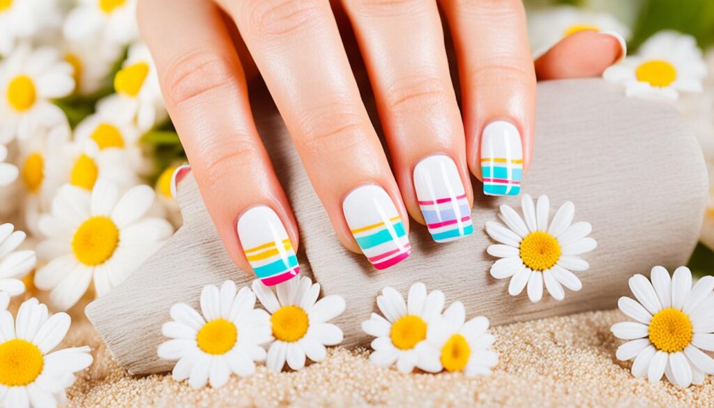 classy summer nails simple white