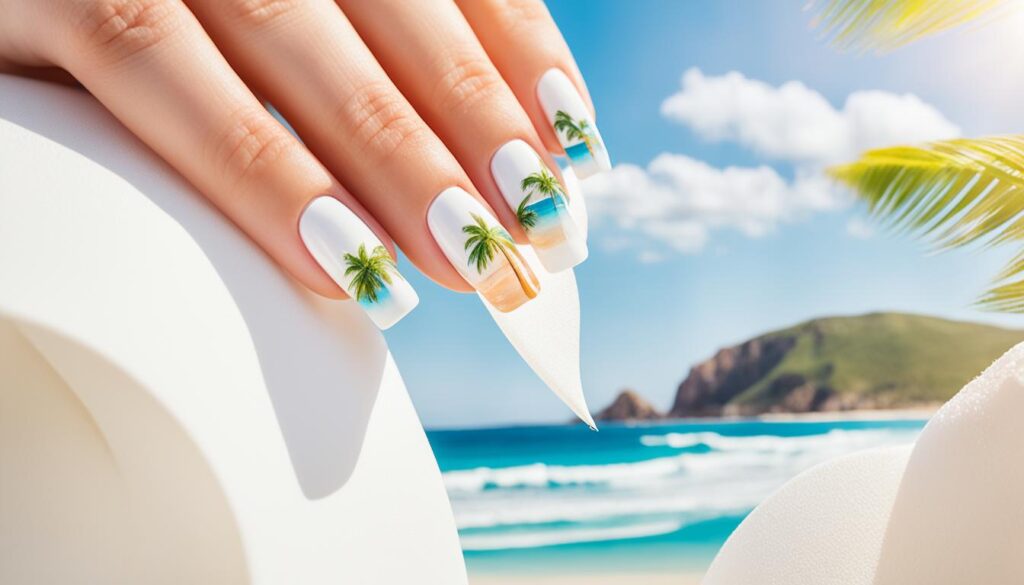 classy summer nails simple white