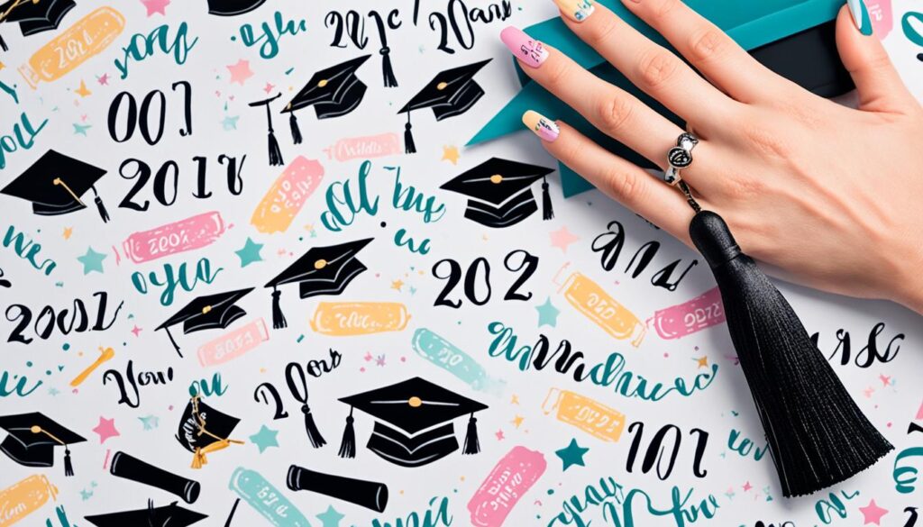 graduation nail art designs