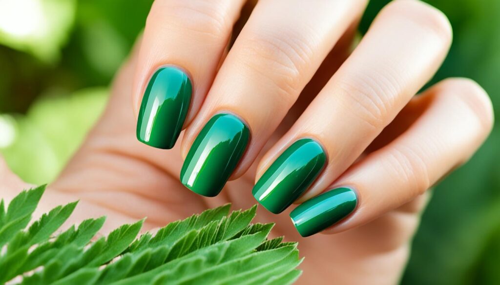 green nail polish