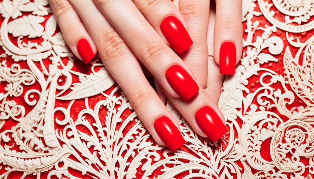 maintaining vibrant red manicure