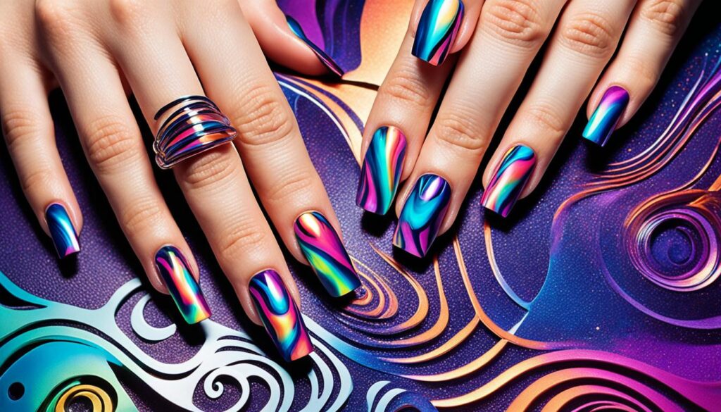 psychedelic nail art