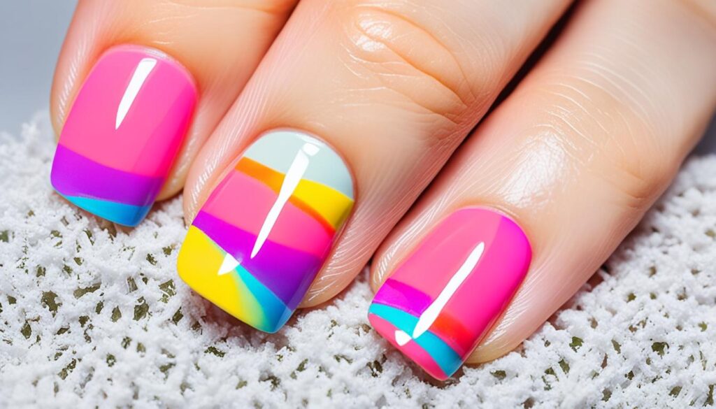 rainbow nails