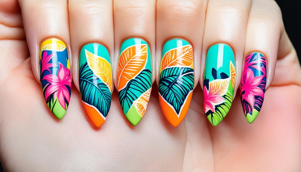 tropical nail designs