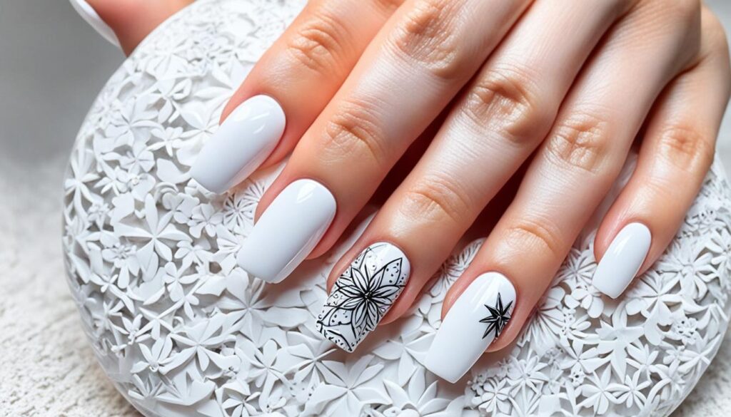 white summer nails